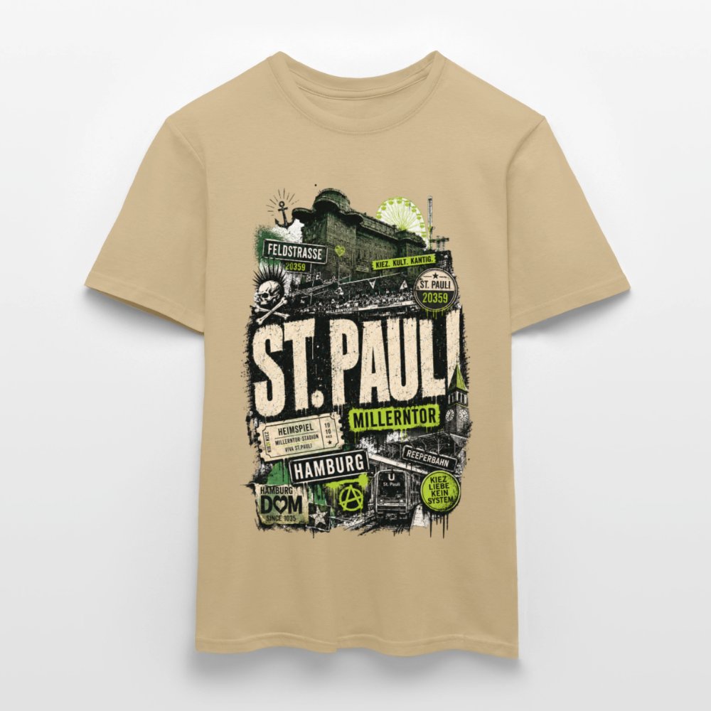 St.Pauli Stadtteil Shirt - Sandbeige
