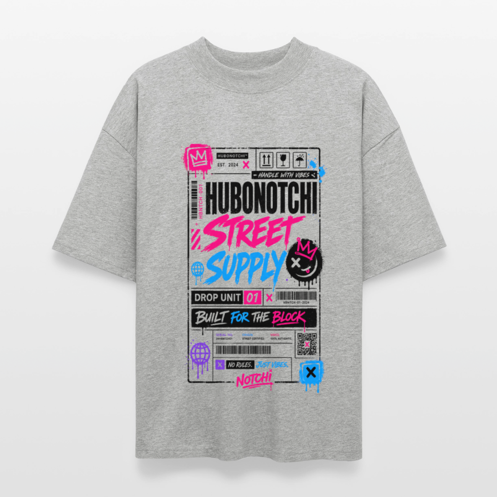 Ticket Line Oversized Shirt 2.0 - Grau meliert
