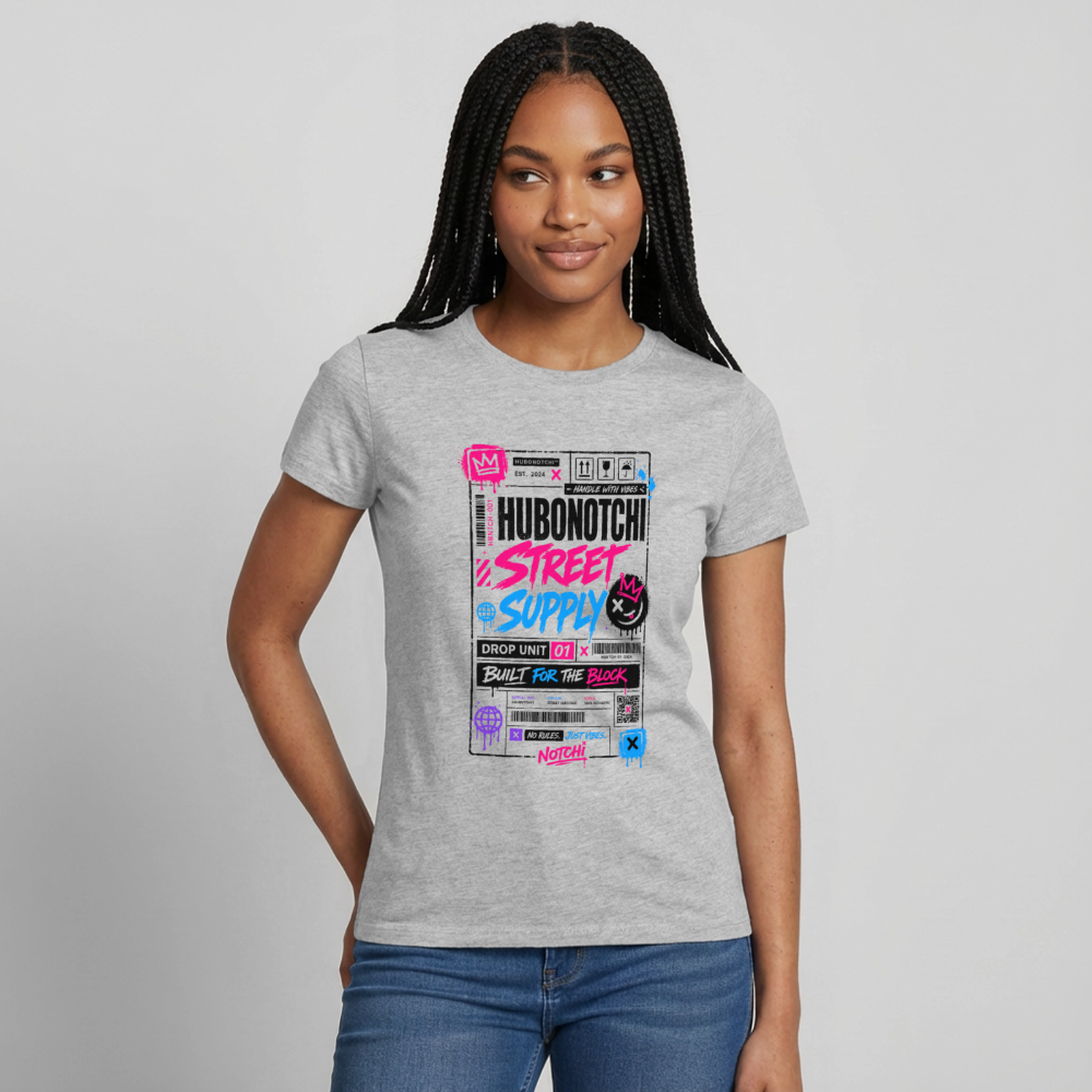 Ticket Style Shirt - Grau meliert