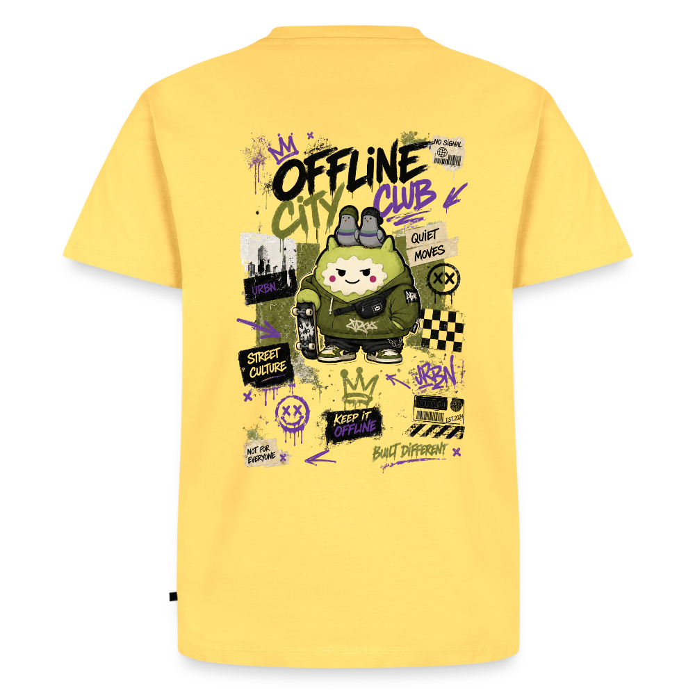 Männer Premium T-Shirt by KJDesign - Pastellgelb