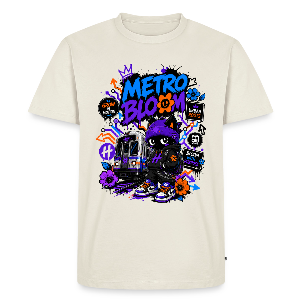 Subway Line-Herren Premium T-Shirt - Naturweiß