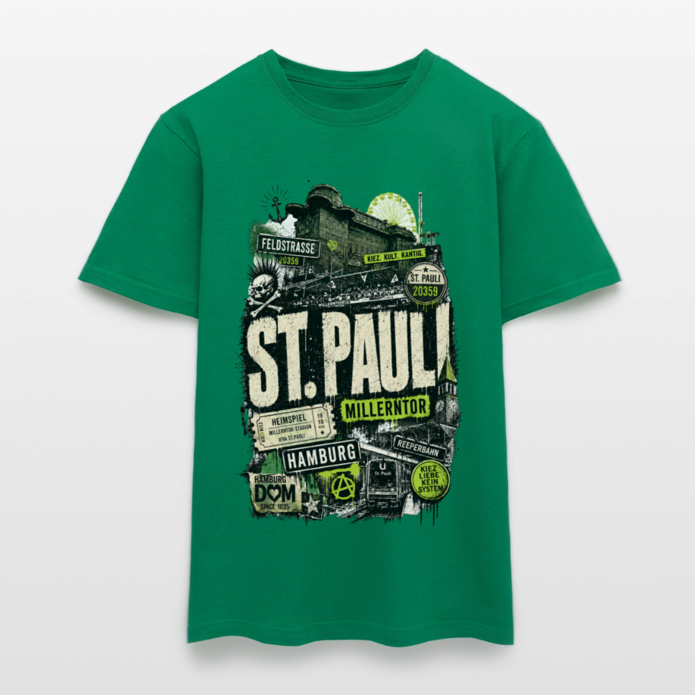 St.Pauli  Stadtteil Shirt - Kelly Green