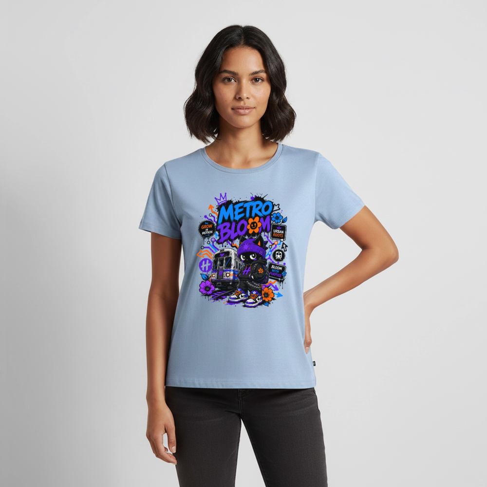 Subway Line Damen Premium T-Shirt - Hellblau