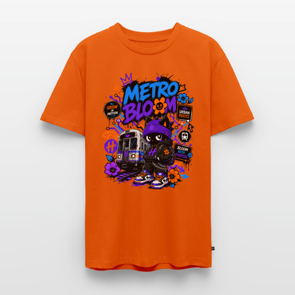 Subway Line-Herren Premium T-Shirt - Orange 