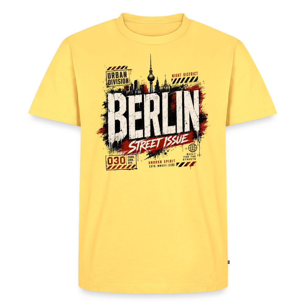 Männer Premium T-Shirt - Pastellgelb