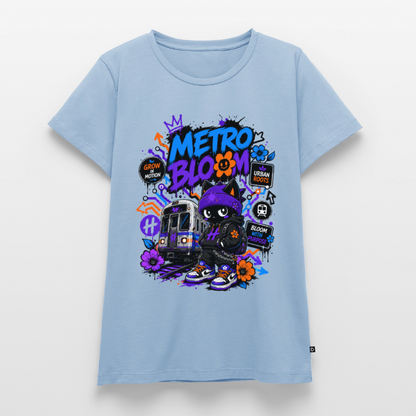 Subway Line Damen Premium T-Shirt - Hellblau