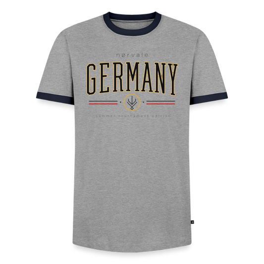 Männer Kontrast-T-Shirt - Grau/Navy 