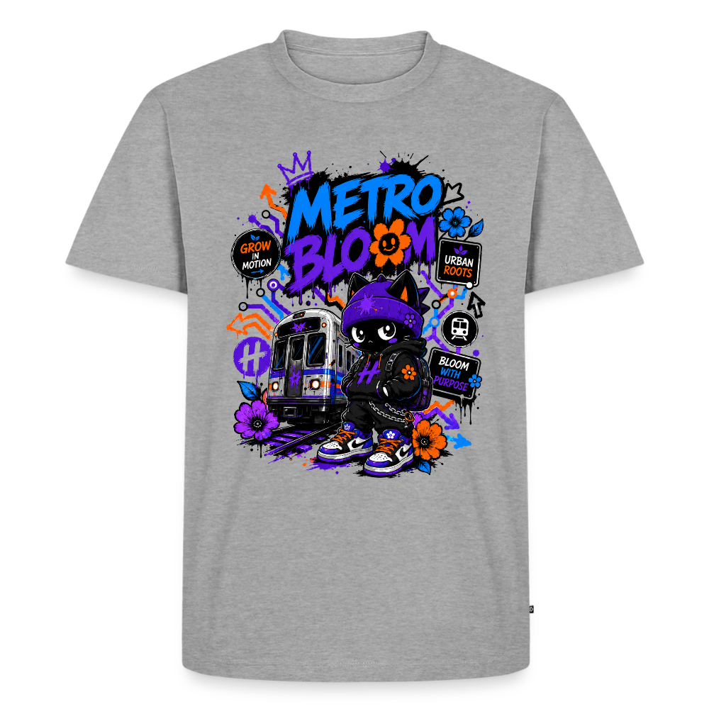 Subway Line-Herren Premium T-Shirt - Grau meliert