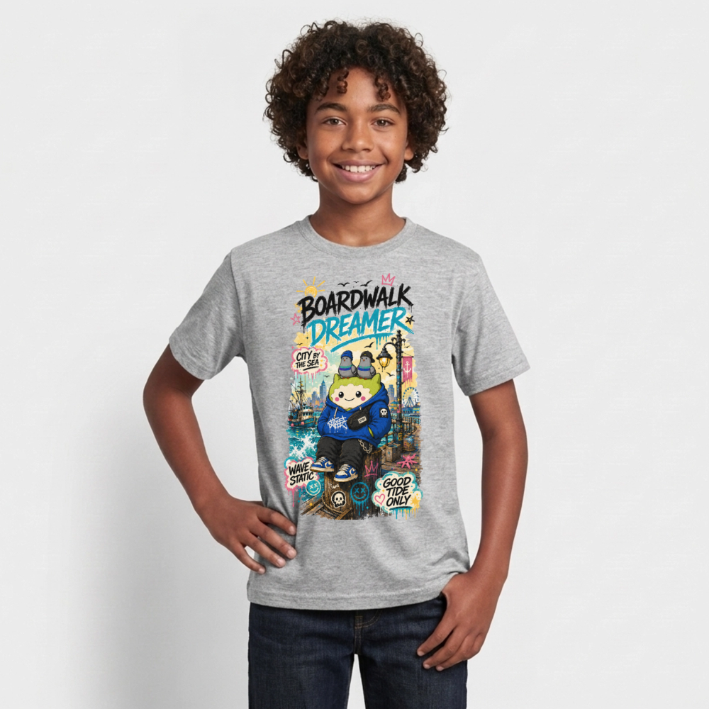 Dreamer Teenager T-Shirt - Grau meliert