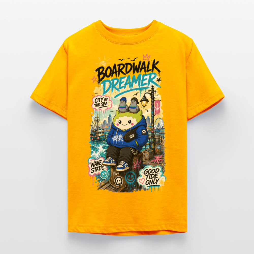 Dreamer Teenager T-Shirt - Gold