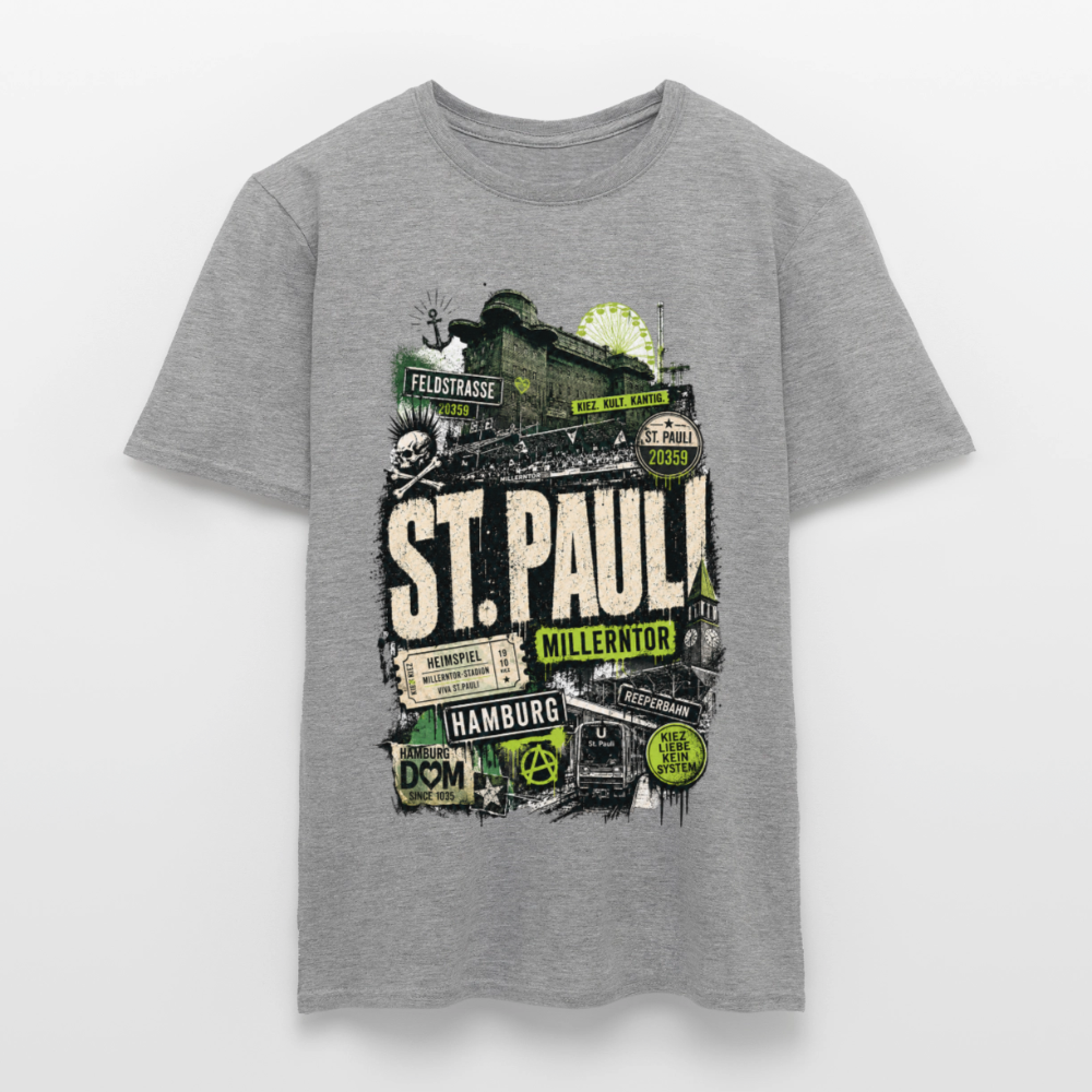 St.Pauli  Stadtteil Shirt - Graphit meliert