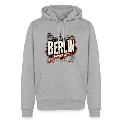 Männer Premium Hoodie - Grau meliert