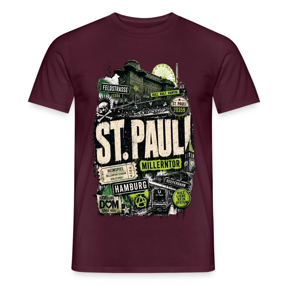 St.Pauli  Stadtteil Shirt - Ziegelrot