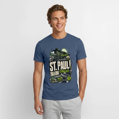 St.Pauli  Stadtteil Shirt - Dunkles Denimblau