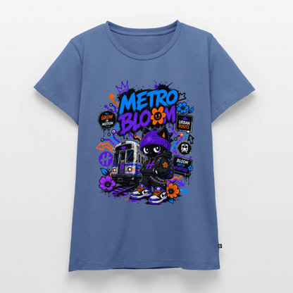 Subway Line Damen Premium T-Shirt - Taubenblau