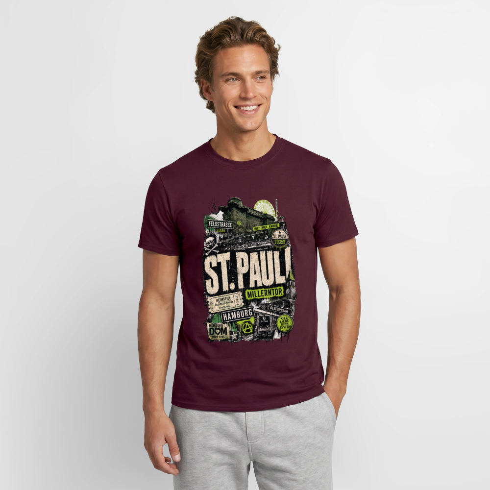 St.Pauli  Stadtteil Shirt - Ziegelrot