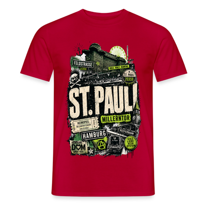 St.Pauli  Stadtteil Shirt - Rot