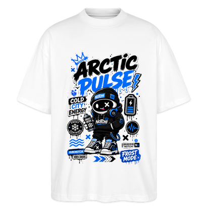Notchi-Oversized Unisex Bio T-Shirt Blaster 2.0 - Weiß