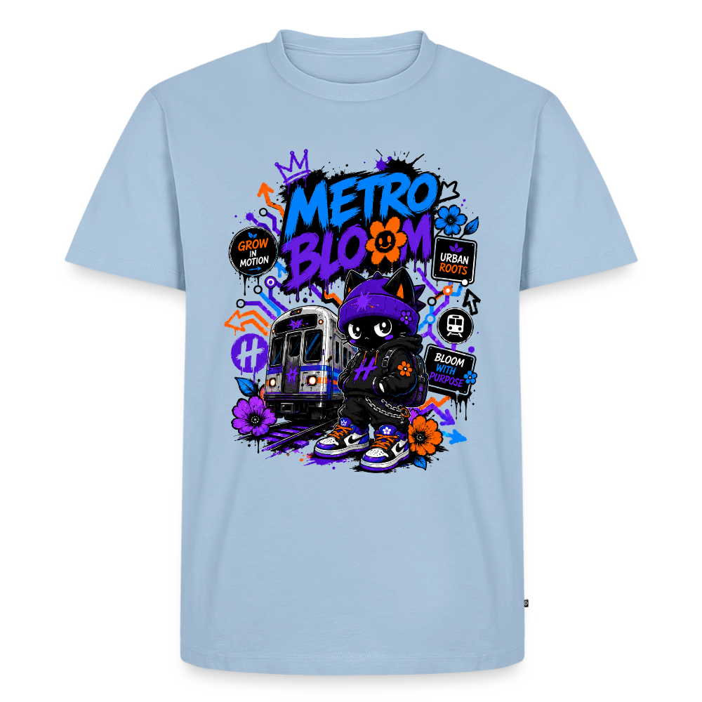 Subway Line-Herren Premium T-Shirt - Hellblau