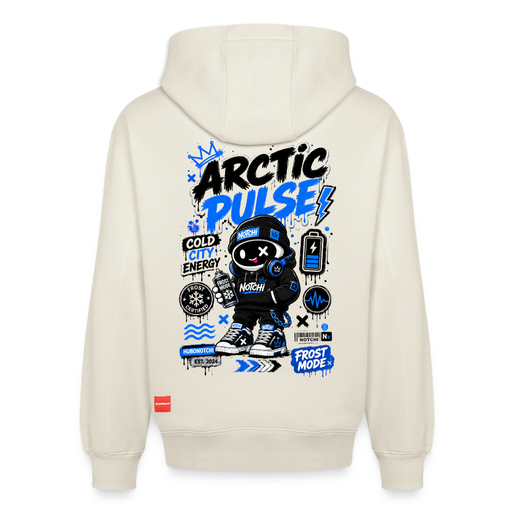 Notchi-Relaxed Unisex Organic Hoodie Prem.Qualität - Naturweiß