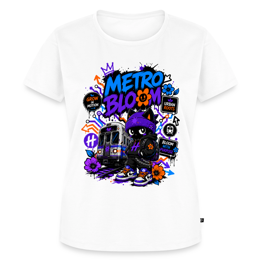 Subway Line Damen Premium T-Shirt - Weiß