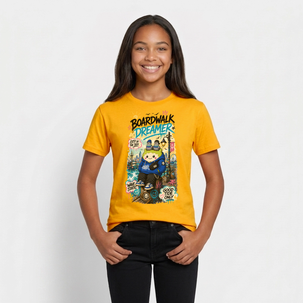 Dreamer Teenager T-Shirt - Gold