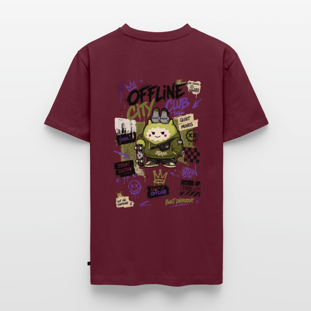Männer Premium T-Shirt by KJDesign - Burgunderrot
