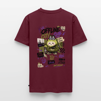 Männer Premium T-Shirt by KJDesign - Burgunderrot