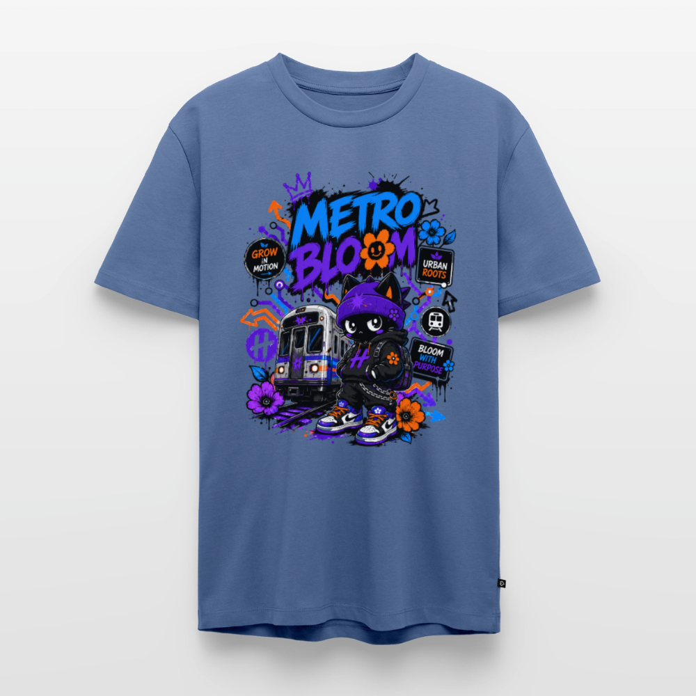 Subway Line-Herren Premium T-Shirt - Taubenblau