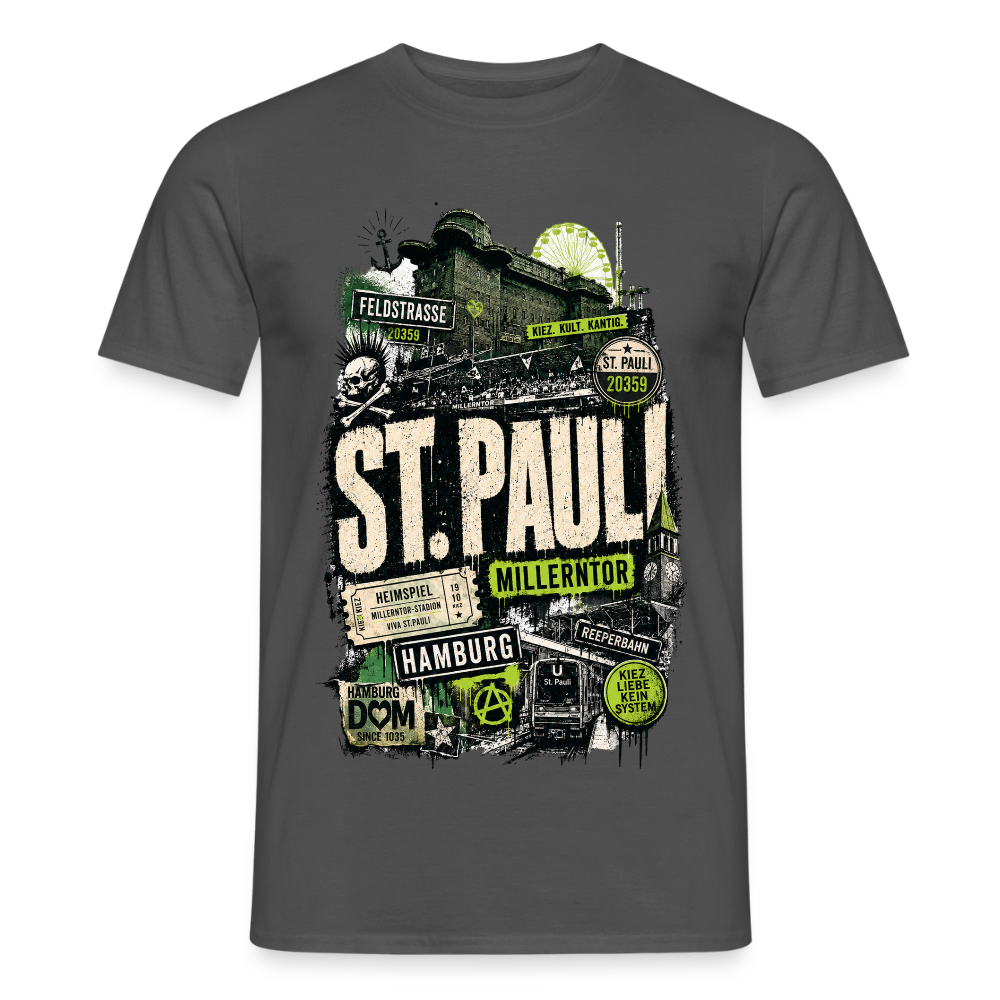 St.Pauli  Stadtteil Shirt - Anthrazit