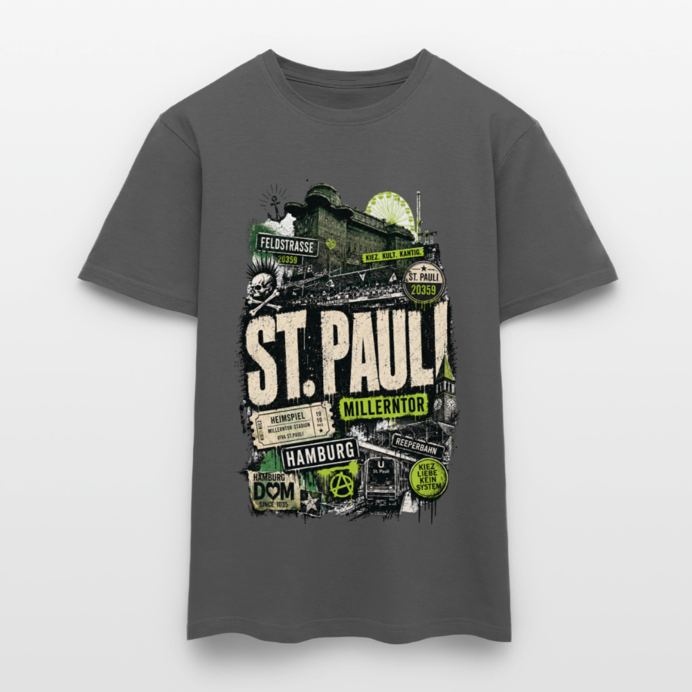 St.Pauli  Stadtteil Shirt - Anthrazit