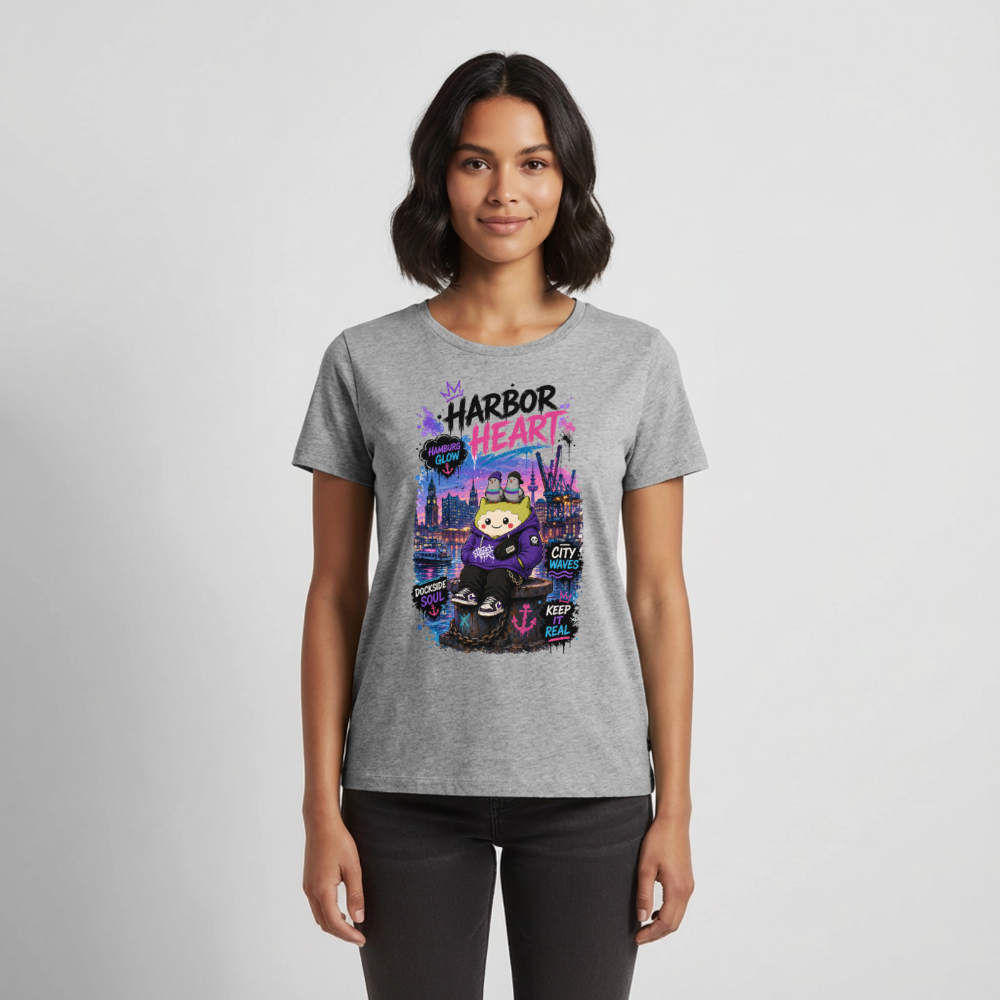 Frauen Premium T-Shirt - Grau meliert