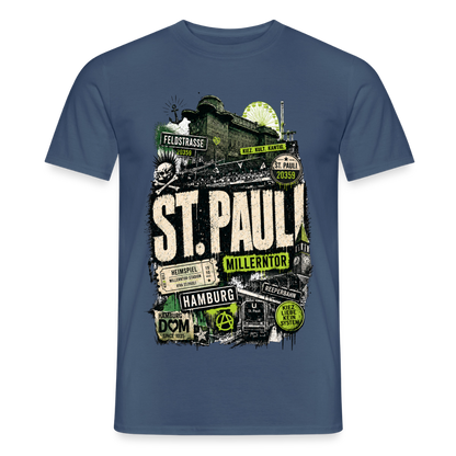 St.Pauli  Stadtteil Shirt - Dunkles Denimblau