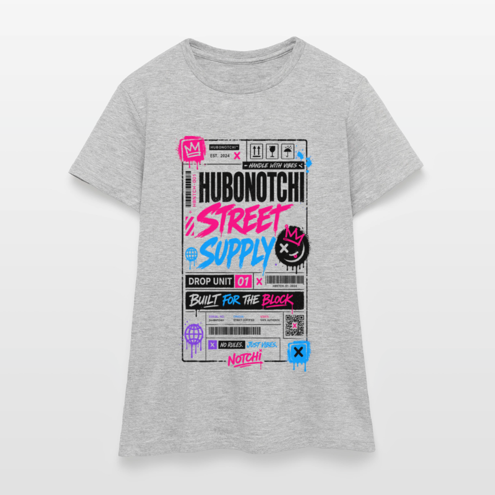 Ticket Style Shirt - Grau meliert