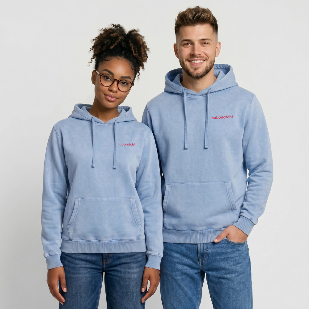 St.Pauli Relaxed Hoodie - Blau Acid Wash