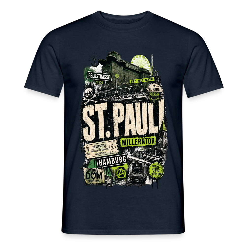 St.Pauli  Stadtteil Shirt - Navy
