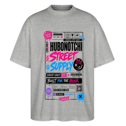 Ticket Line Oversized Shirt  2.0 - Grau meliert