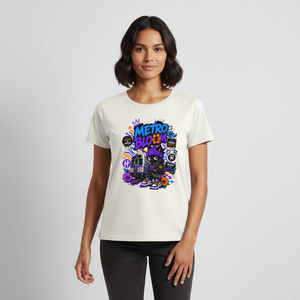 Subway Line Damen Premium T-Shirt - Naturweiß