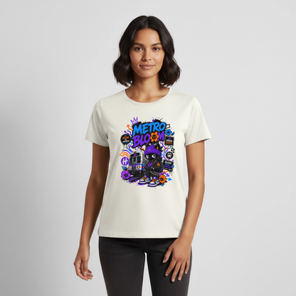 Subway Line Damen Premium T-Shirt - Naturweiß