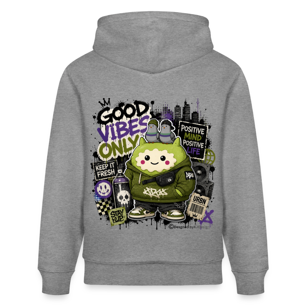 Stanley/Stella Unisex Bio-Hoodie CRUISER Exclusiv - Hellgrau marmoriert