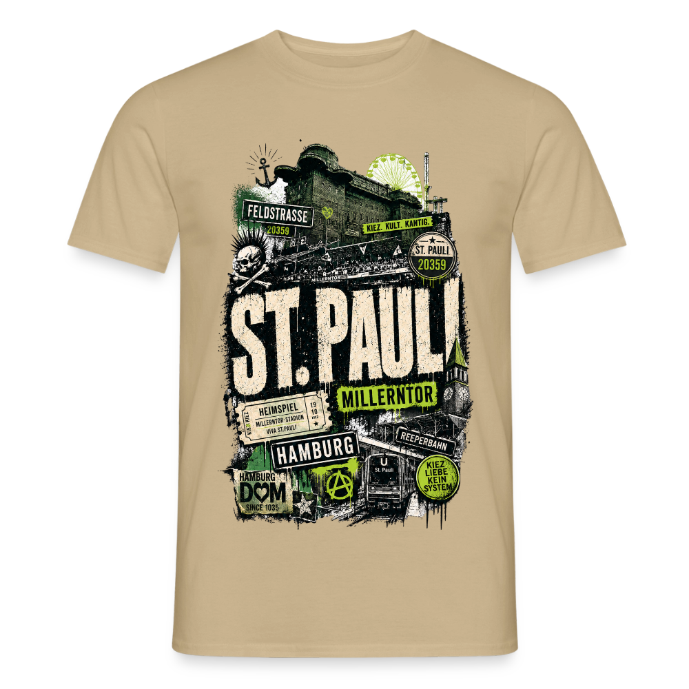 St.Pauli  Stadtteil Shirt - Sandbeige