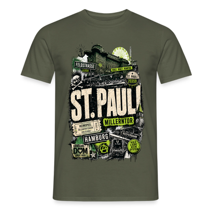 St.Pauli  Stadtteil Shirt - Militärgrün