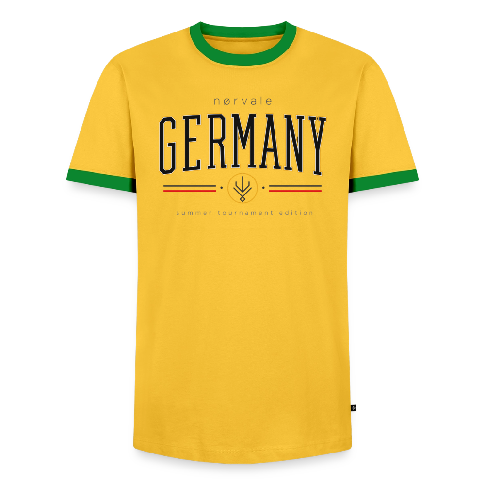 Männer Kontrast-T-Shirt - Gelb/Grün 