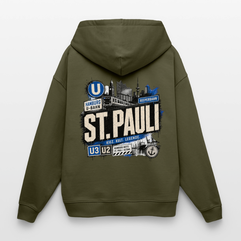 Oversized Unisex Hoodie von Stanley/Stella - Khaki