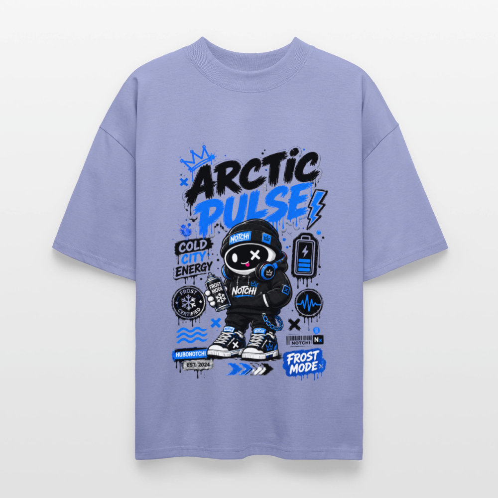 Notchi-Oversized Unisex Bio T-Shirt Blaster 2.0 - Violett