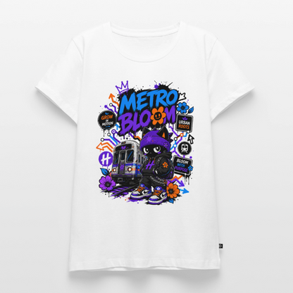 Subway Line Damen Premium T-Shirt - Weiß