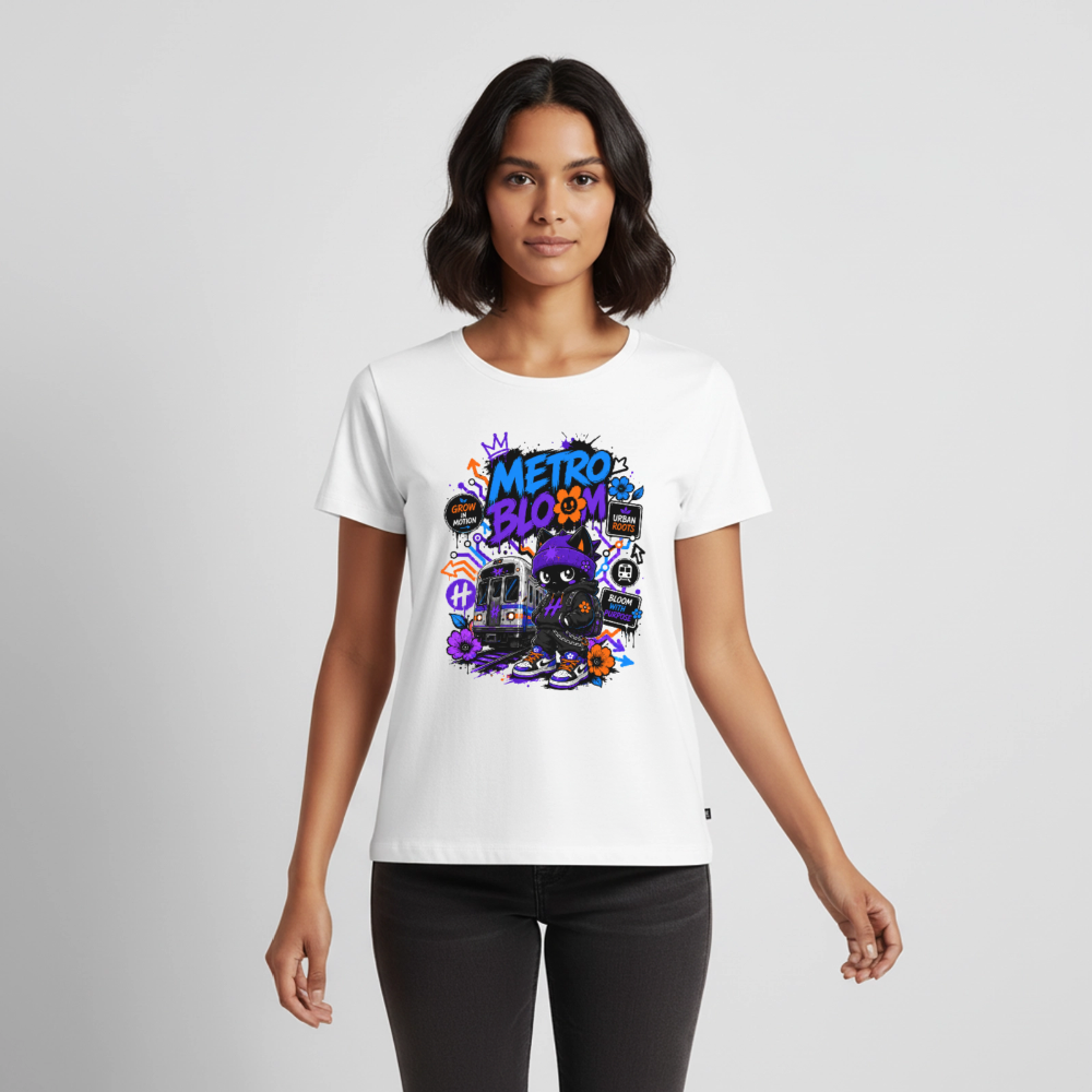 Subway Line Damen Premium T-Shirt - Weiß