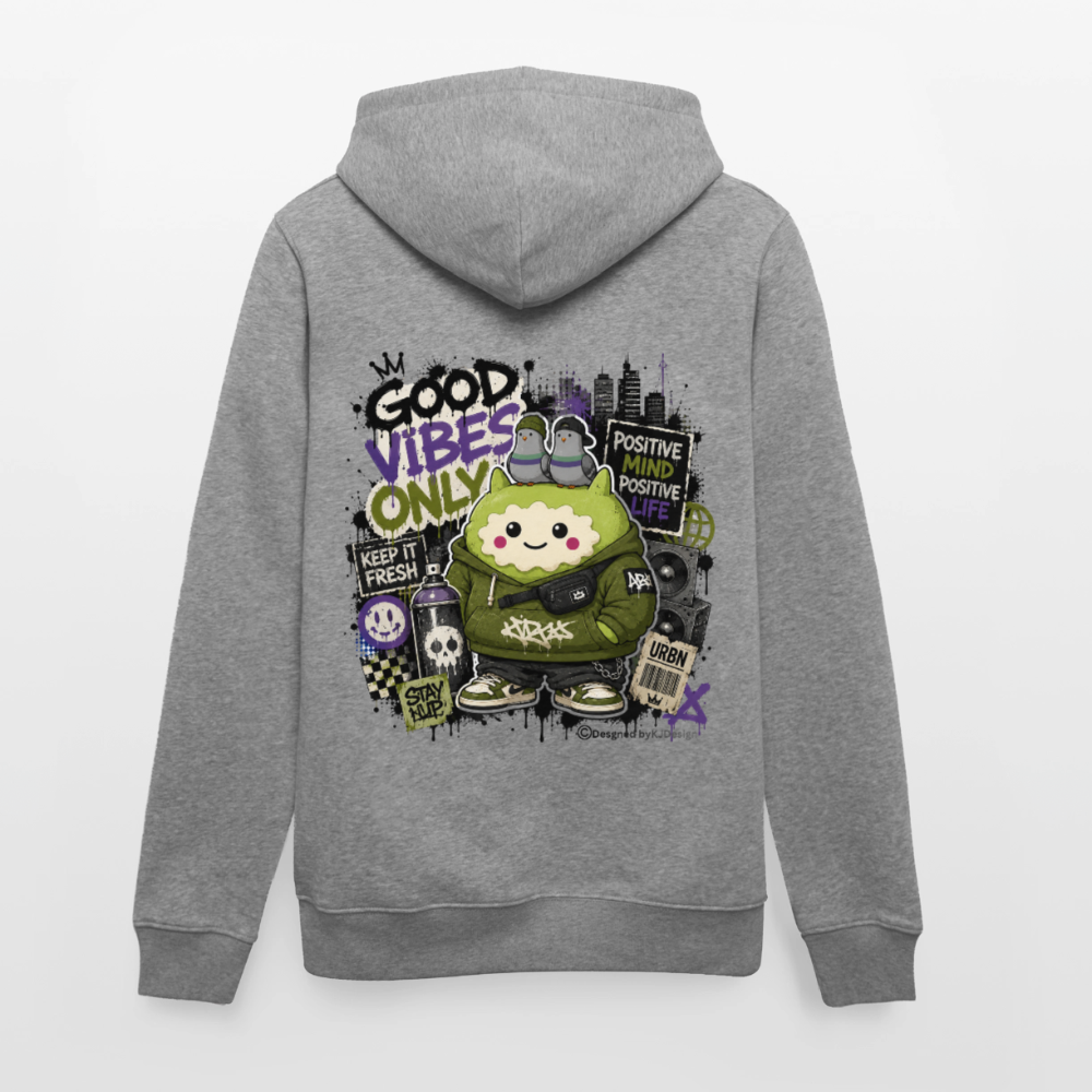 Stanley/Stella Unisex Bio-Hoodie CRUISER Exclusiv - Hellgrau marmoriert
