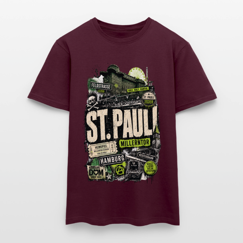 St.Pauli  Stadtteil Shirt - Ziegelrot