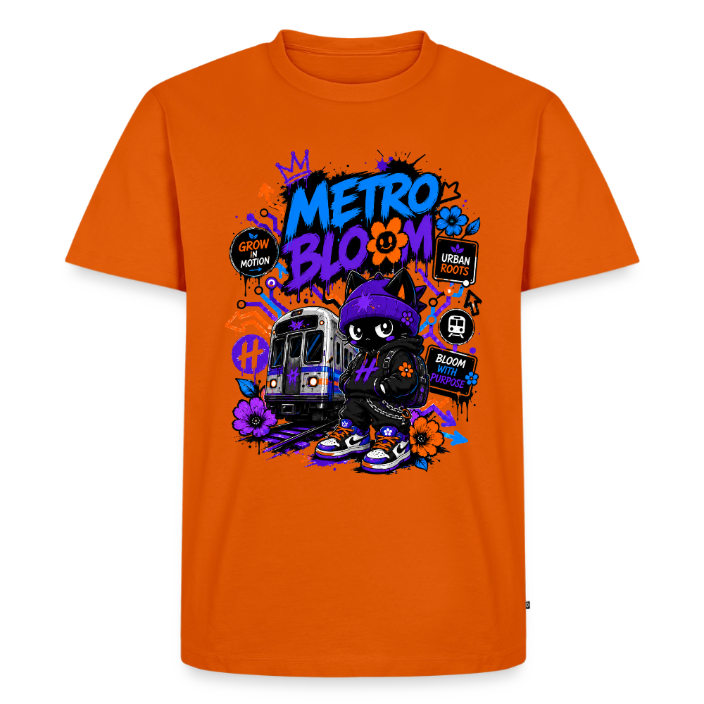 Subway Line-Herren Premium T-Shirt - Orange 